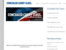 Tablet Screenshot of concealedcarryclass.net